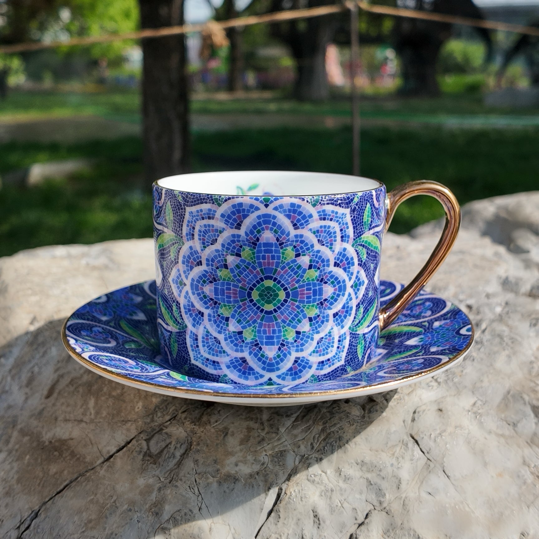 LE JARDIN DE TEMPS The Haute Couture Bone China, Coffee Cup & Saucer, 9.47 fl.oz. 280ml