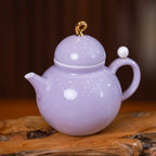 吉祥葫蘆茶具套裝（兩人份）：茶壺、茶杯、擺飾和杯墊