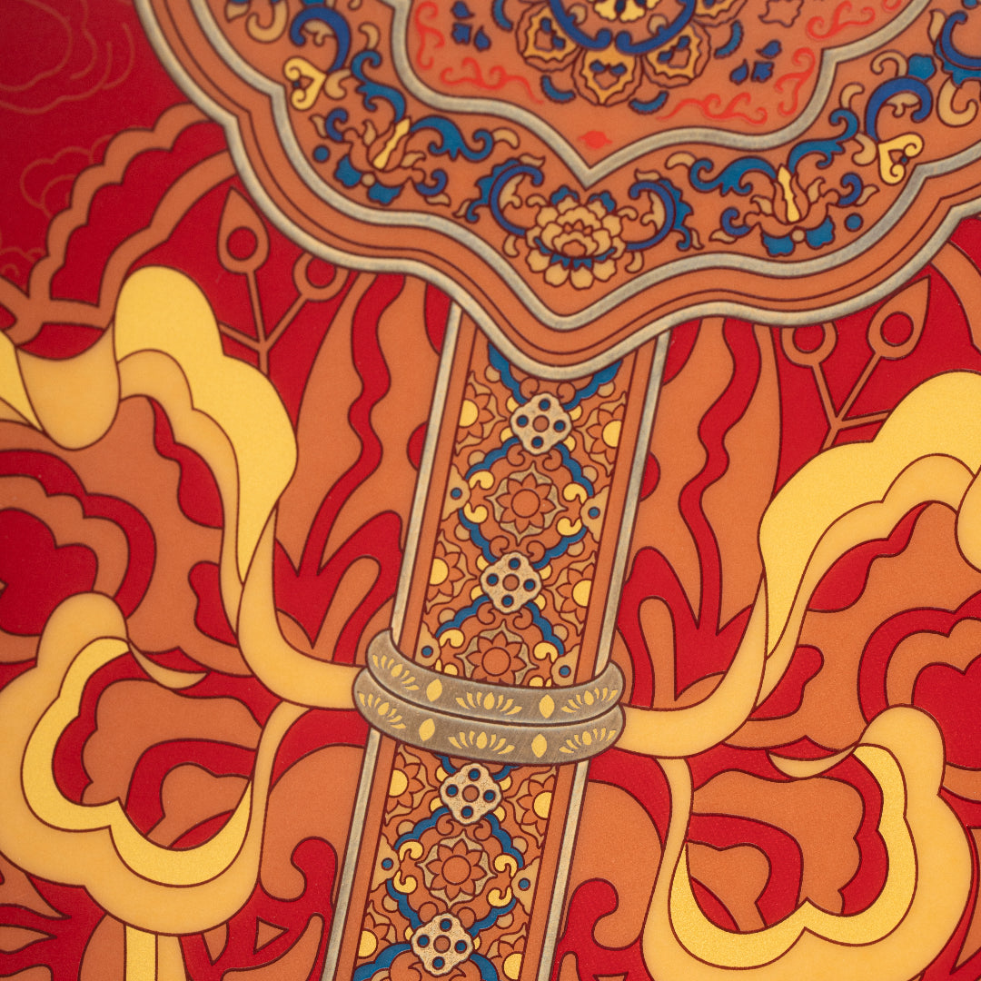 Auspiciousness and Fulfillment Porcelain Painting