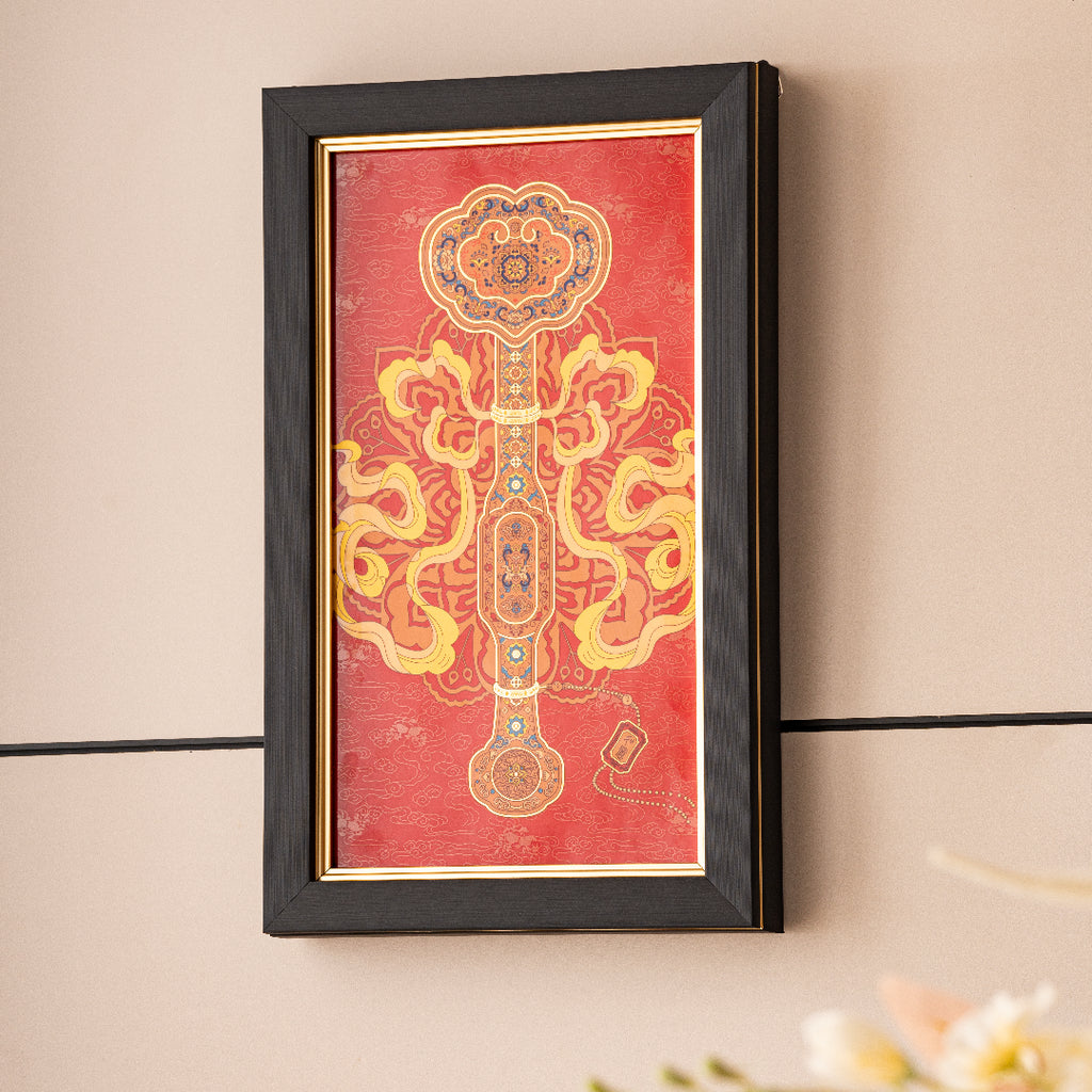 Auspiciousness and Fulfillment Porcelain Painting