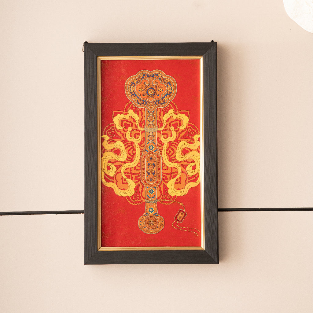 Auspiciousness and Fulfillment Porcelain Painting