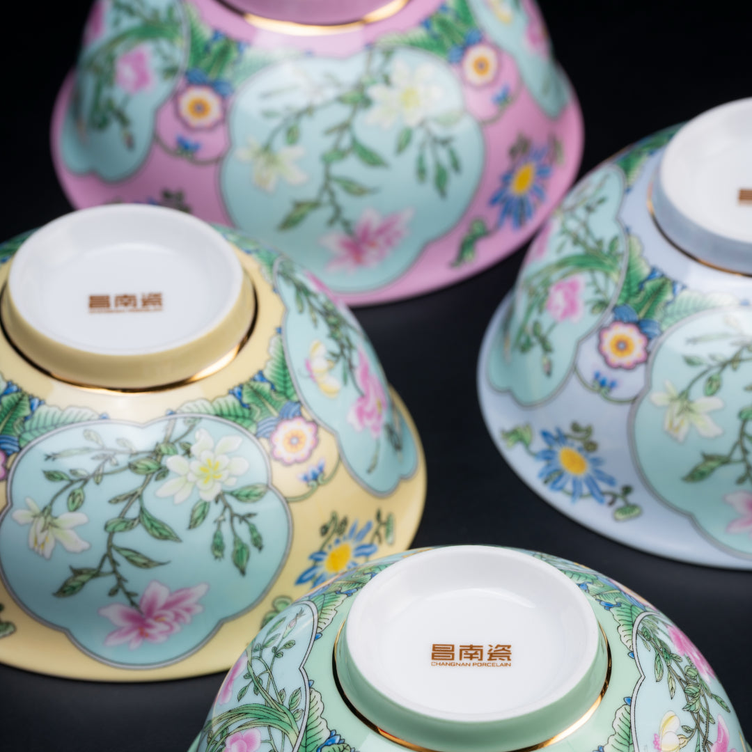 「四季和平」琺瑯彩繪碗筷套裝，4人份，4.80吋（12.2公分）