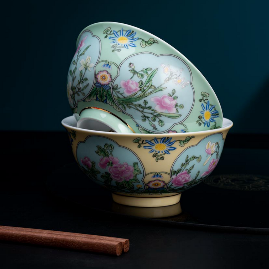 「四季和平」琺瑯彩繪碗筷套裝，4人份，4.80吋（12.2公分）