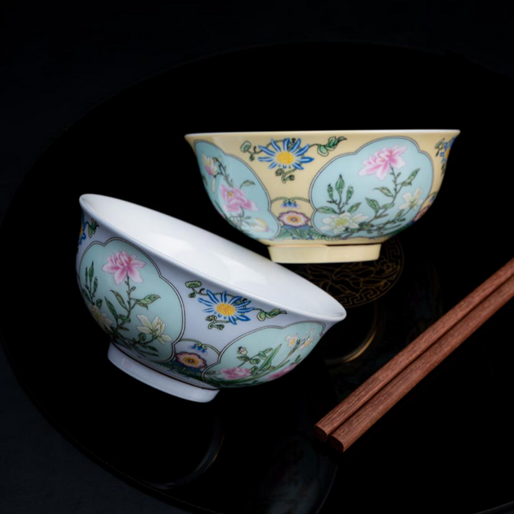 「四季和平」琺瑯彩繪碗筷套裝，4人份，4.80吋（12.2公分）