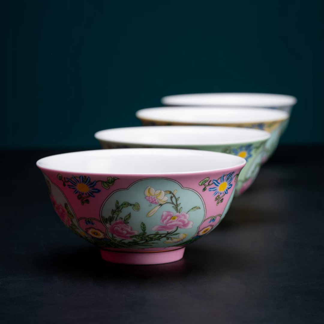 「四季和平」琺瑯彩繪碗筷套裝，4人份，4.80吋（12.2公分）