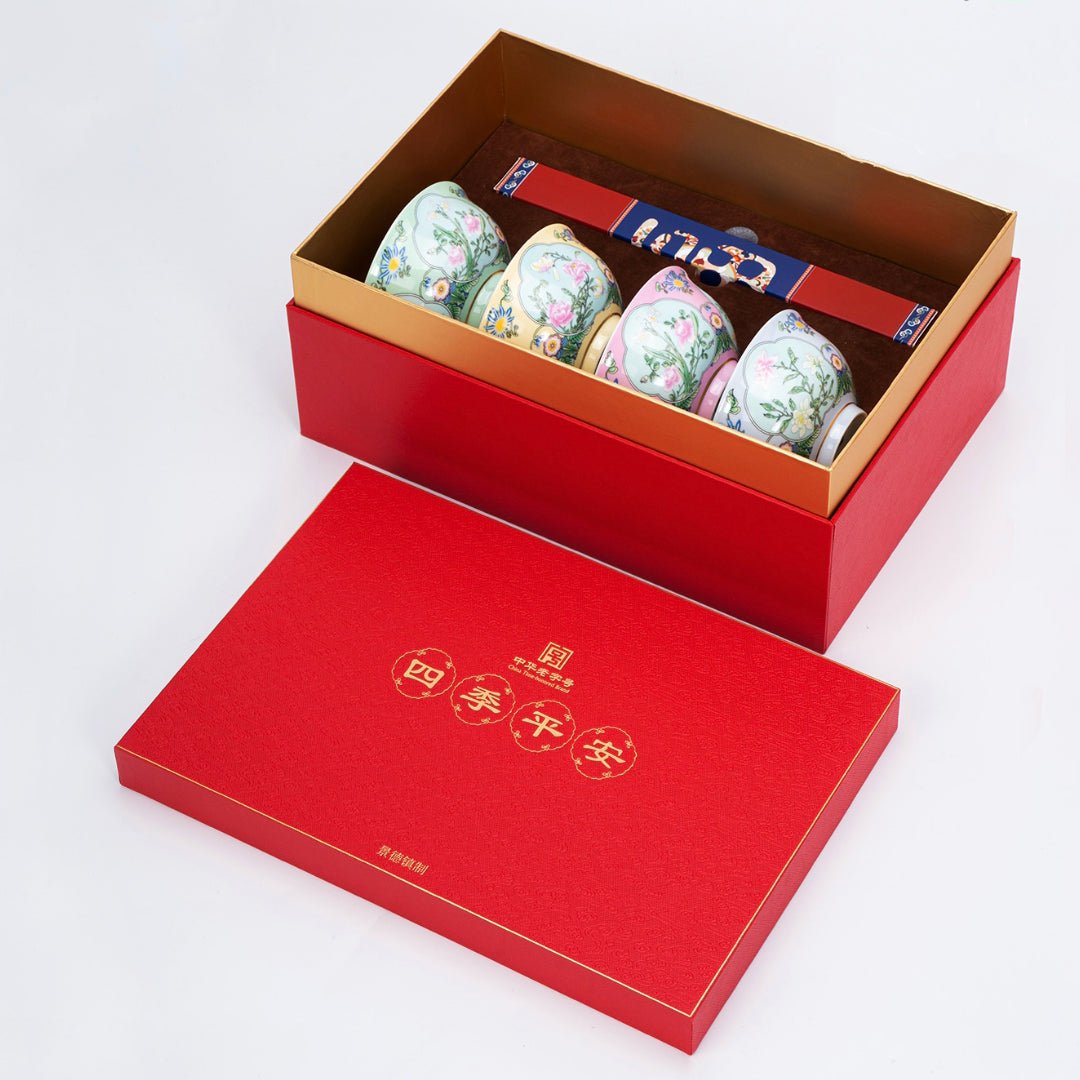 「四季和平」琺瑯彩繪碗筷套裝，4人份，4.80吋（12.2公分）