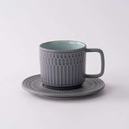 羅馬假日咖啡杯碟套裝，陶器，7.78 液盎司（230毫升）