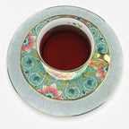 花園時光咖啡杯碟套裝，骨瓷，9.47 液體盎司（280 毫升） 