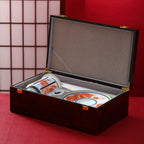 九龍紋三件組浮雕琺瑯杯，20.97 液體盎司/620毫升