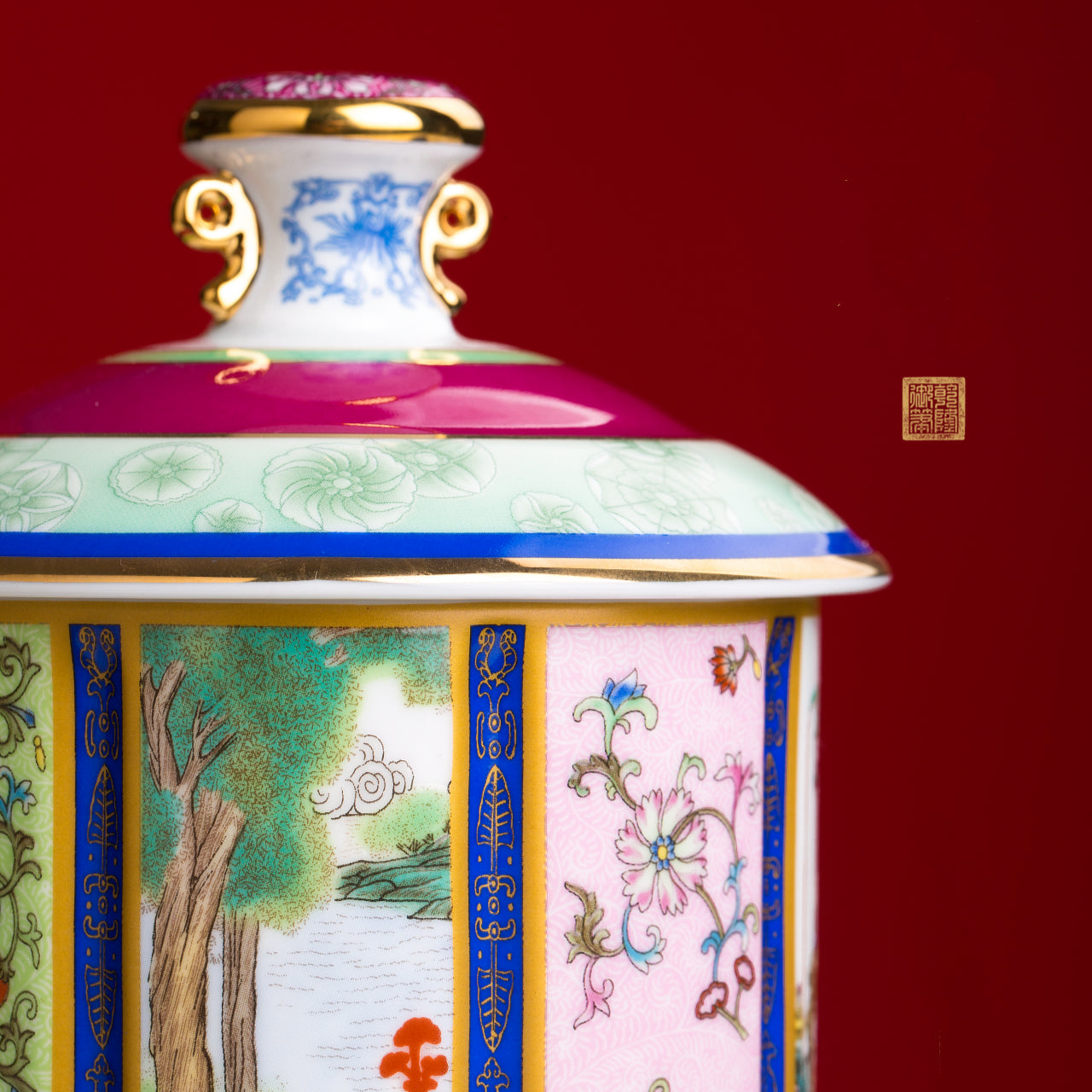 乾坤三件組浮雕琺瑯杯，20.97 液體盎司/620毫升