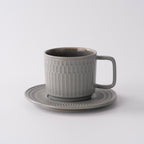 羅馬假日咖啡杯碟套裝，陶器，7.78 液盎司（230毫升）