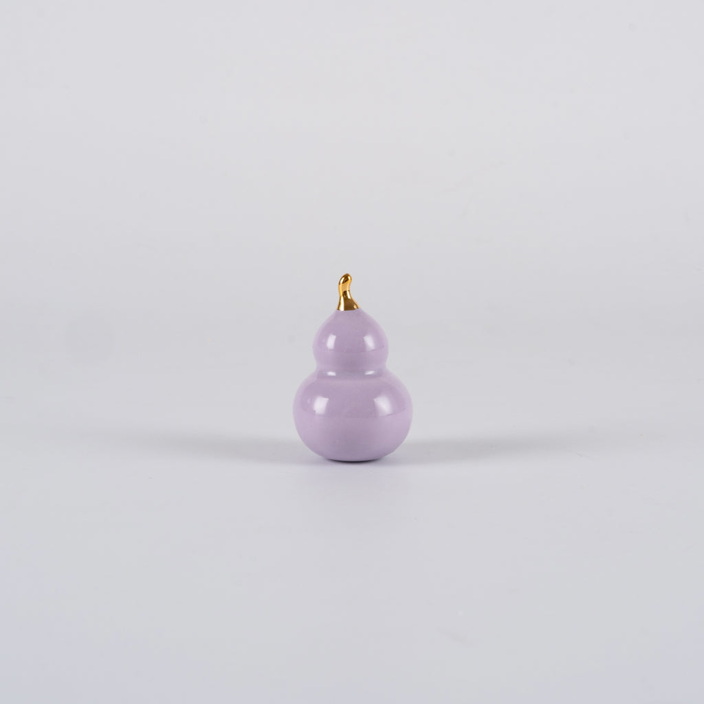 吉祥葫蘆茶具套裝（兩人份）：茶壺、茶杯、擺飾和杯墊