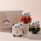 Chinese Panda Portable Bone China Tea Set (3-Piece Quick-Brew Set)