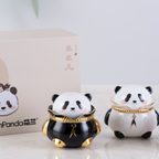 Chinese Panda Portable Bone China Tea Set (3-Piece Quick-Brew Set)
