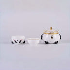 Chinese Panda Portable Bone China Tea Set (3-Piece Quick-Brew Set)