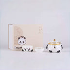 Chinese Panda Portable Bone China Tea Set (3-Piece Quick-Brew Set)