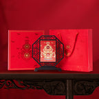 Peace and Auspiciousness Porcelain Painting Display Set, Featuring 10g Silver Plaque