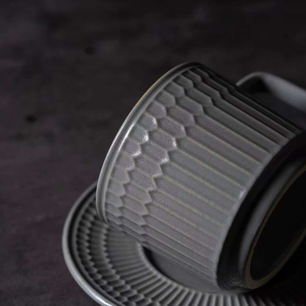 羅馬假日咖啡杯碟套裝，陶器，7.78 液盎司（230毫升）