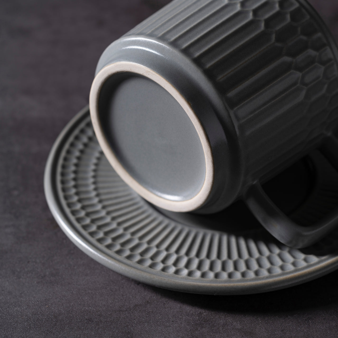 羅馬假日咖啡杯碟套裝，陶器，7.78 液盎司（230毫升）