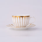 向日葵骨瓷杯碟套裝，6.76 液盎司（200毫升） 