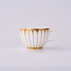 向日葵骨瓷杯碟套裝，6.76 液盎司（200毫升） 