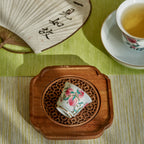 九桃吉祥九件組陶瓷茶具，六人份