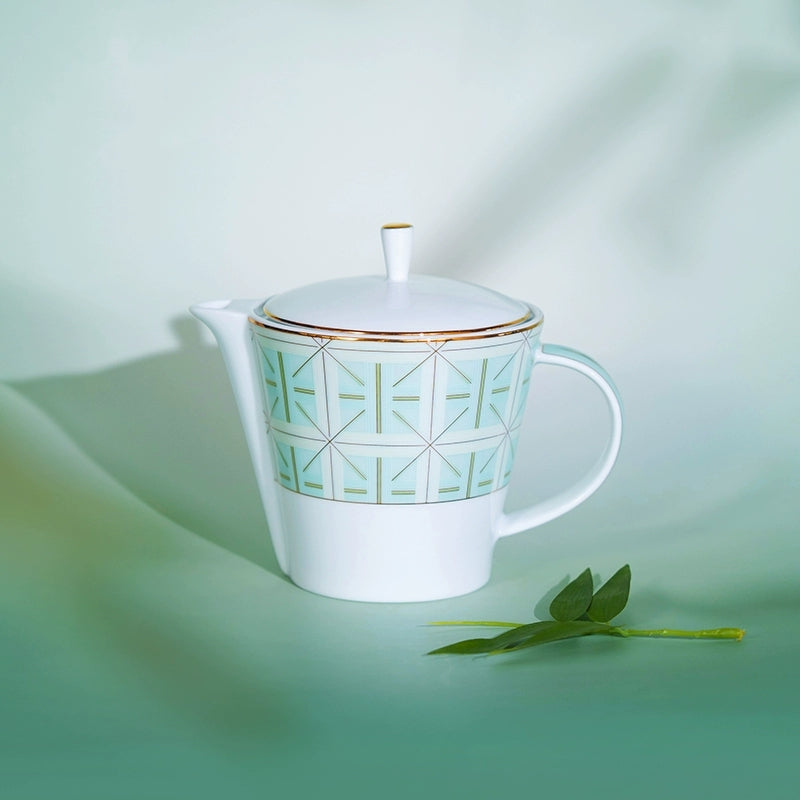 Bamboo Whisper, Teapot and Teacup Saucer Set of 2