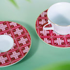 Bamboo Whisper, Teapot and Teacup Saucer Set of 2